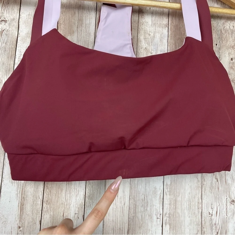 Vaara Wine Two Tone Sports Bra Size‎ Medium Women